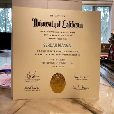 BERKELEY HAAS MASTER DIPLOMA