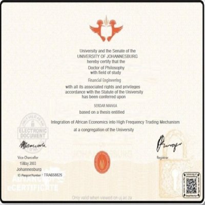 JOBURG PHD DIPLOMA